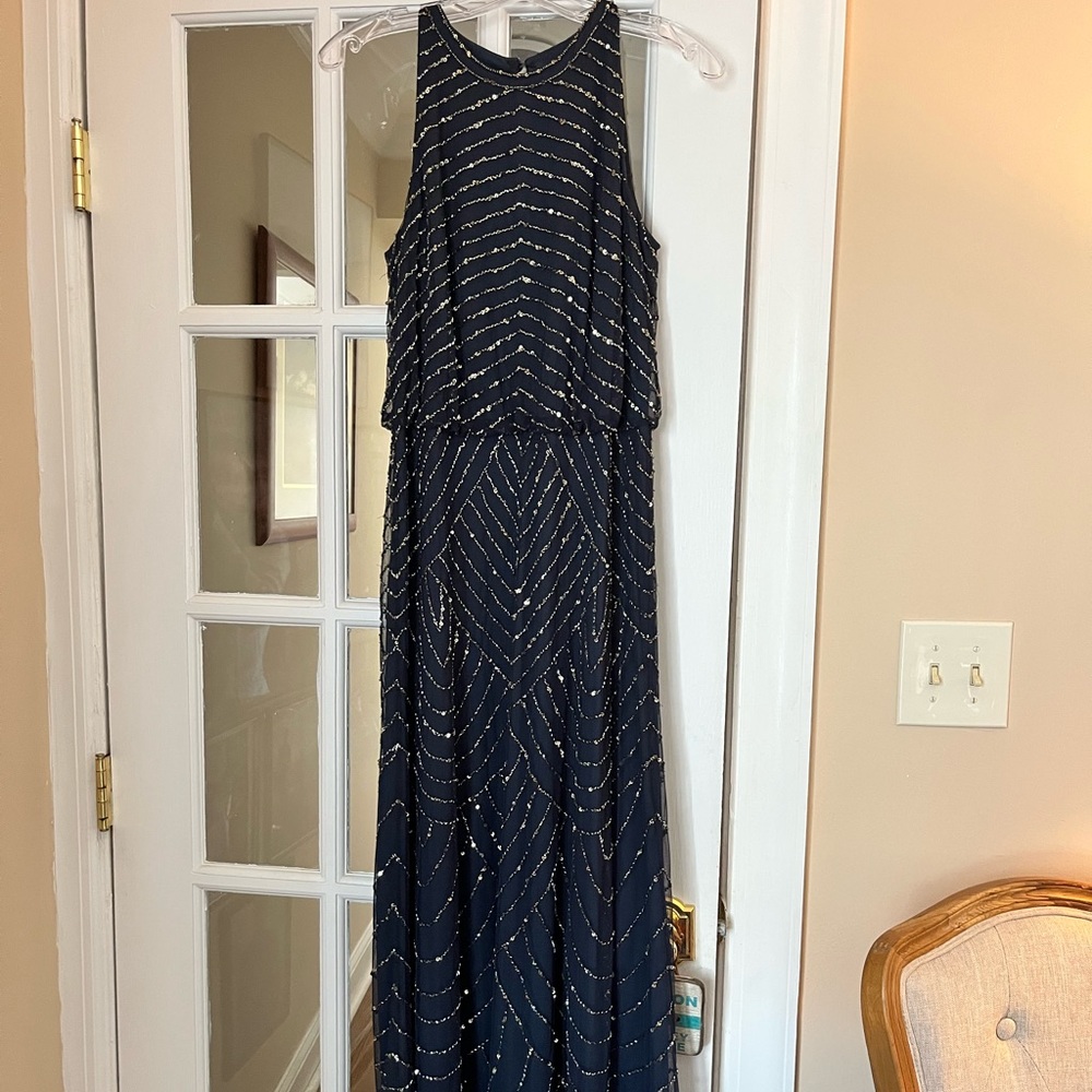 Adriana papell beaded gown